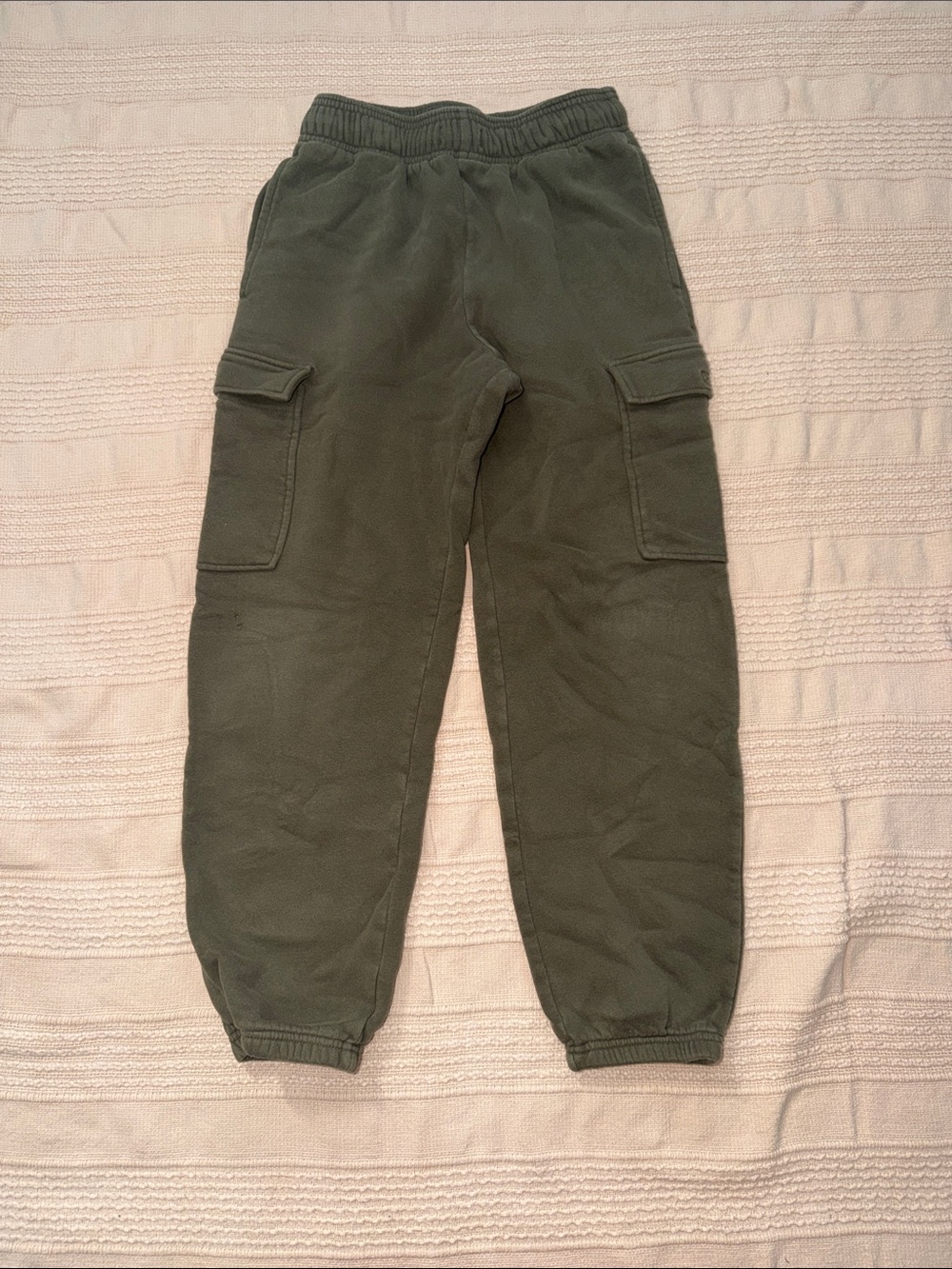 GAP Factory Kids Olive Cargo Joggers - Elastic Waist & Ankles